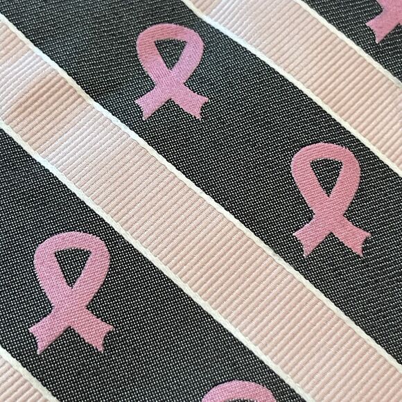 Regent Morris Pink Black 50% Silk 50% Cotton Men’s Neck Tie Made In China - Picture 9 of 9